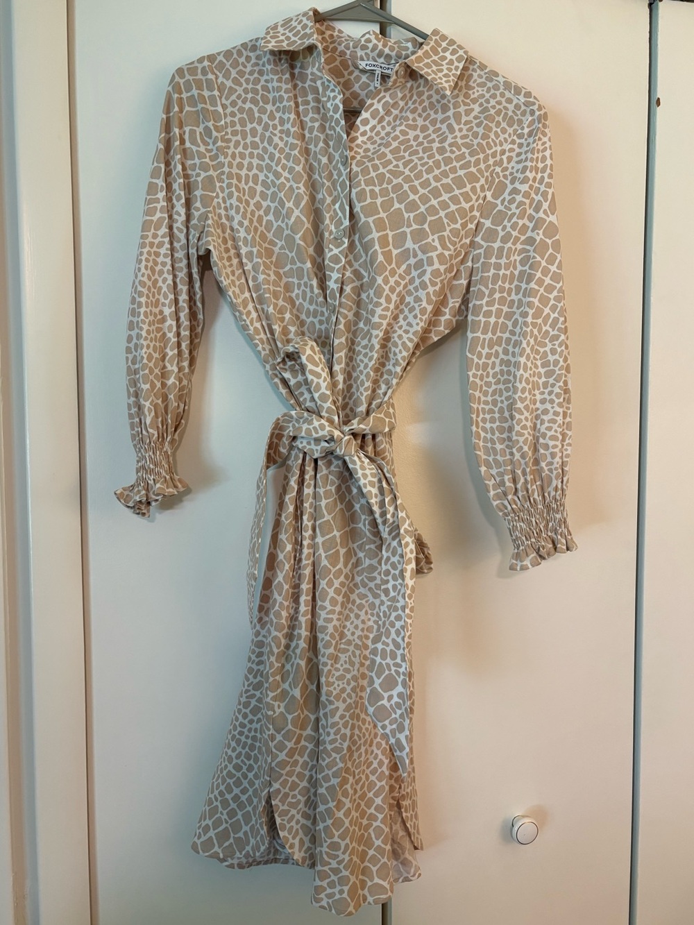 Foxcroft Abby Giraffe 3/4 Sleeve Dress - Picture 2 of 7